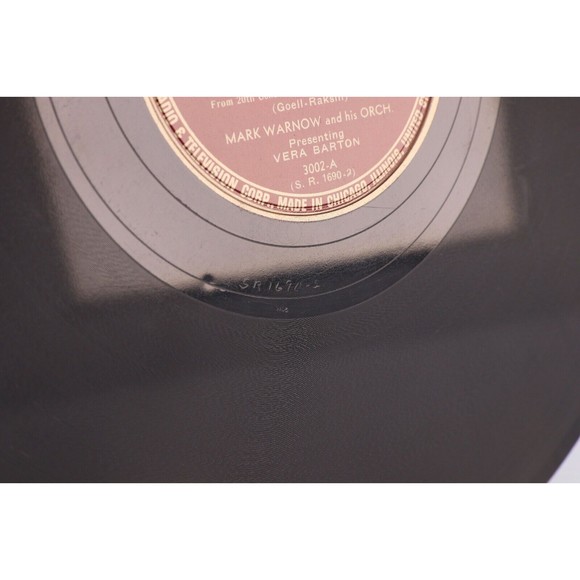 Mark Warnow Vera Barton, Slowly, Take All 1945 78 rpm Shellac Record Sonora 3002 - Picture 6 of 16